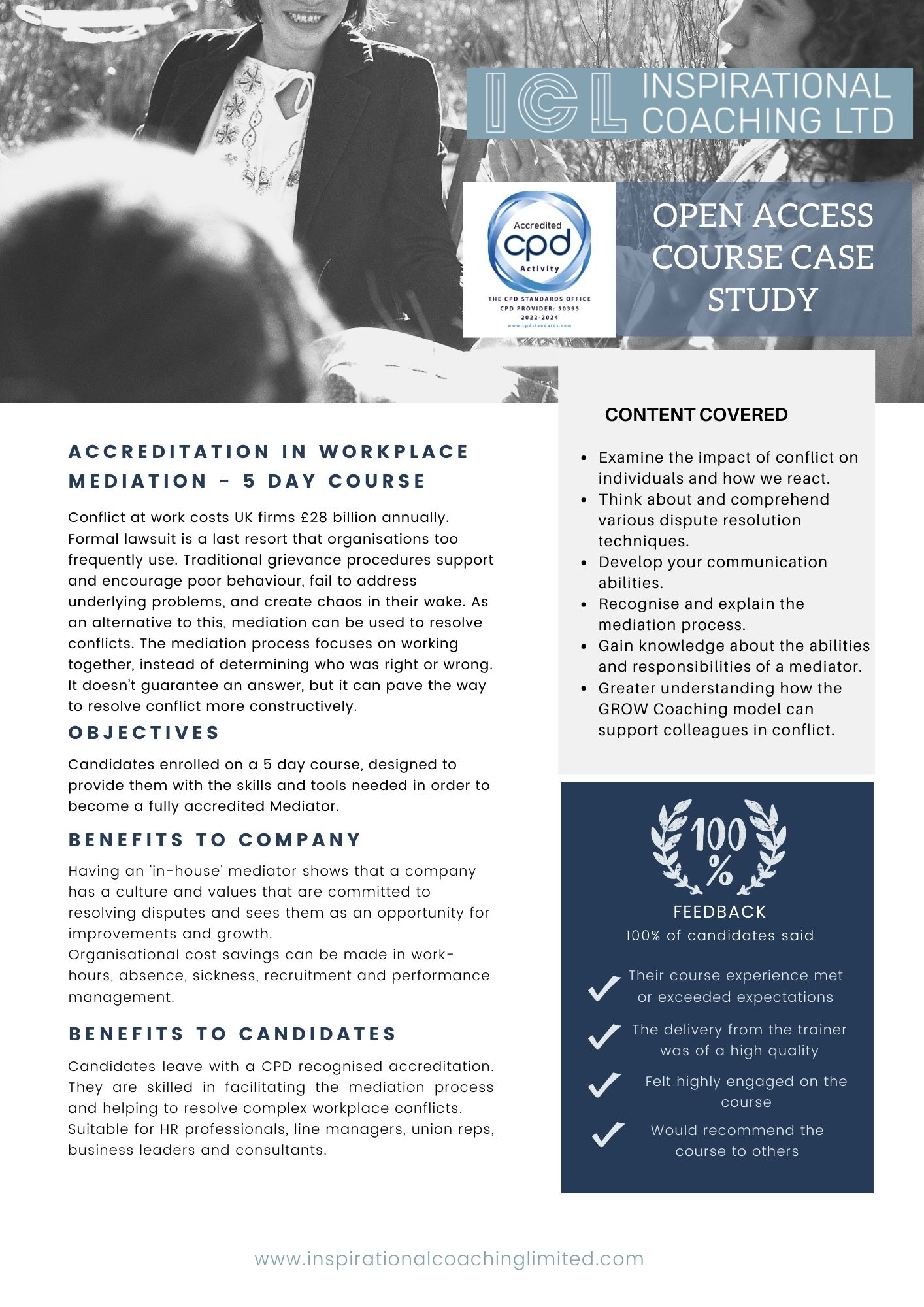 Accreditation in Workplace Mediation Course Case Study – Inspiring ...