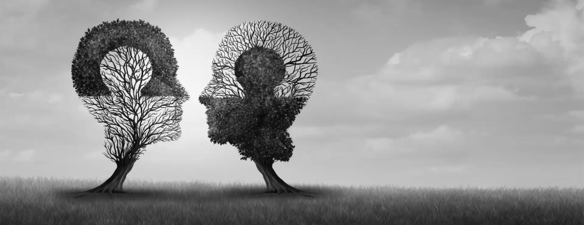 Trees in shape of human heads